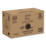 Quiet Classic Laminated Foam Dinnerware Plates, 6" dia, Black, 125/Pack, 8 Packs/Carton