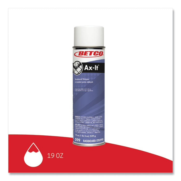 Ax-It Aerosol Baseboard Stripper, Sassafras Scent, 19 oz Aerosol Spray, 12/Carton