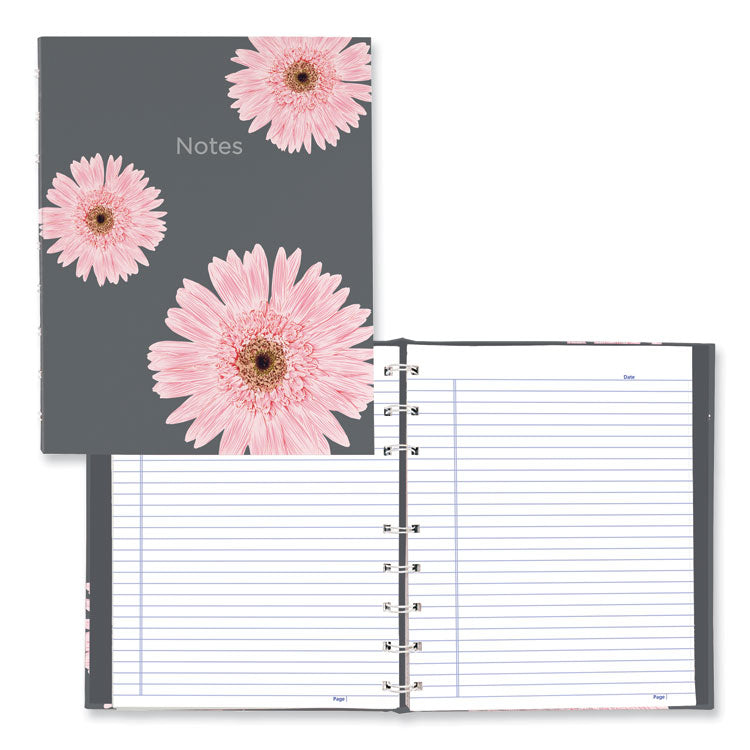 Notepro Notebook, 1-Subject, Medium/college Rule, Pink/gray Cover, (75) 9.25 X 7.25 Sheets