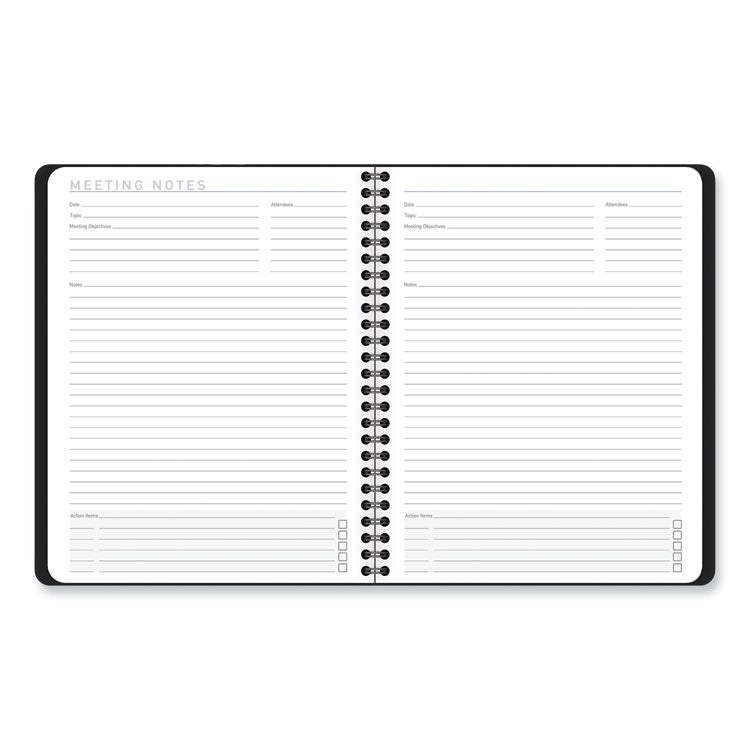Contempo Lite Academic Year Weekly/Monthly Planner, 8.75 x 7.87, Black Cover, 12-Month (July to June): 2025 to 2026