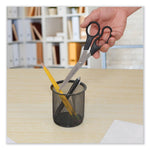 Value Line Stainless Steel Shears, 8" Long, 3.5" Cut Length, Offset Black Handle