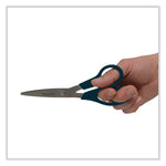 Value Line Stainless Steel Shears, 8" Long, 3.5" Cut Length, Offset Black Handle