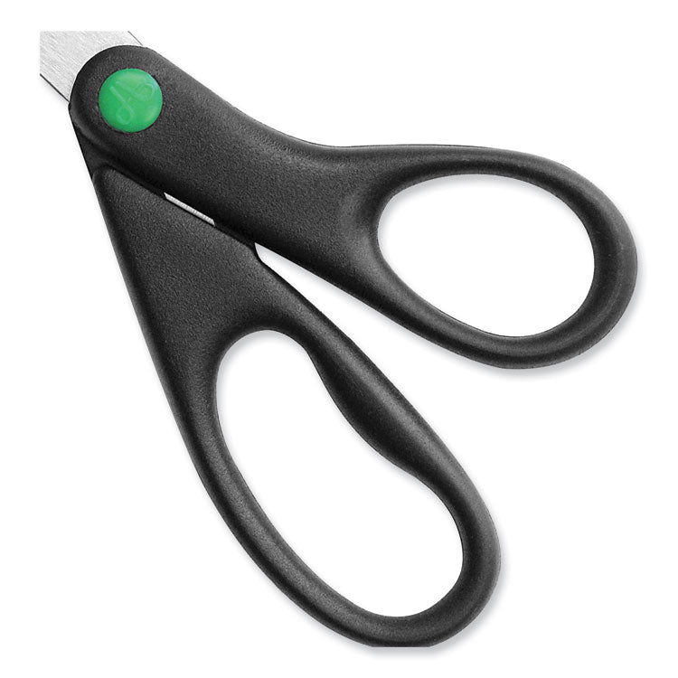 KleenEarth Scissors, 8" Long, 3.25" Cut Length, Straight Black Handle