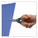 Non-Stick Titanium Bonded Scissors, 5" Long, Straight Gray/Orange Handle