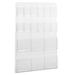 Reveal Clear Literature Displays, 18 Compartments, 30w X 2d X 45h, Clear