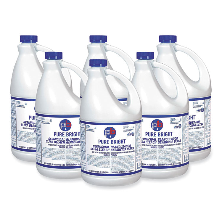 Liquid Germicidal Bleach, 1 gal Bottle, 6/Carton