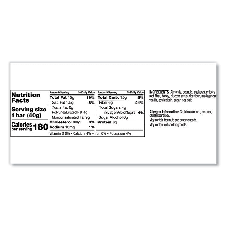 Nuts And Spices Bar, Madagascar Vanilla Almond, 1.4 Oz, 12/box