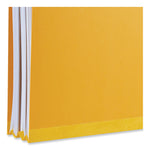 Bright Colored Pressboard Classification Folders, 2" Expansion, 1 Divider, 4 Fasteners, Letter Size, Yellow Exterior, 10/Box
