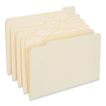 Top Tab File Folders, 1/5-Cut Tabs: Assorted, Letter Size, 0.75" Expansion, Manila, 100/Box