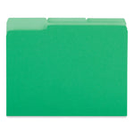 Interior File Folders, 1/3-Cut Tabs: Assorted, Letter Size, 11-pt Stock, Green, 100/Box