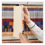 Reinforced End Tab Fastener Folders, 0.75" Expansion, 2 Fasteners, Legal Size, Manila Exterior, 50/Box