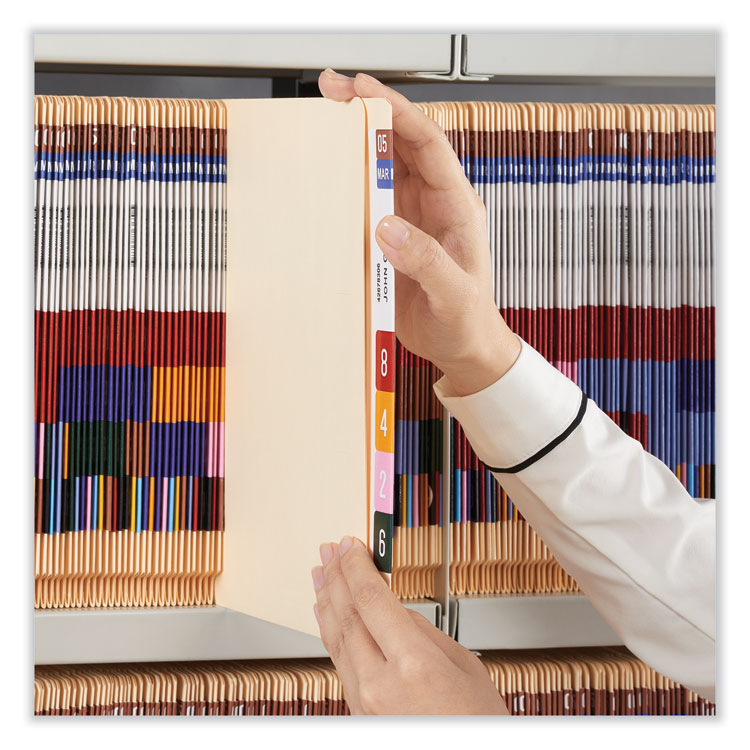 Reinforced End Tab Fastener Folders, 0.75" Expansion, 2 Fasteners, Legal Size, Manila Exterior, 50/Box