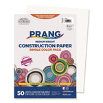 SunWorks Construction Paper, 50 lb Text Weight, 9 x 12, White, 50/Pack