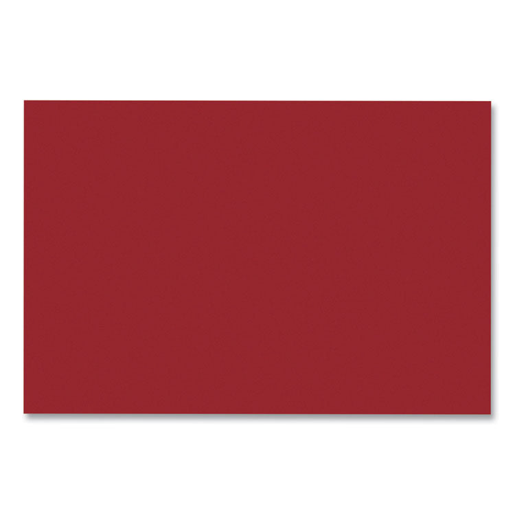 SunWorks Construction Paper, 50 lb Text Weight, 12 x 18, Holiday Red, 50/Pack
