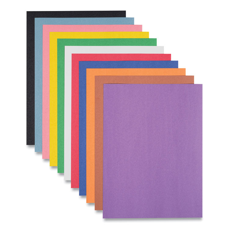 SunWorks Construction Paper Smart-Stack, 50 lb Text Weight, 9 x 12, Assorted, 300/Pack
