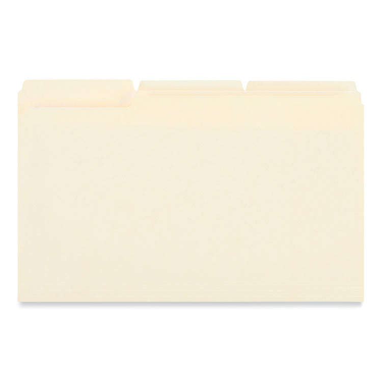 Reinforced Top Tab Fastener Folders, 0.75" Expansion, 1 Fastener, Legal Size, Manila Exterior, 50/Box