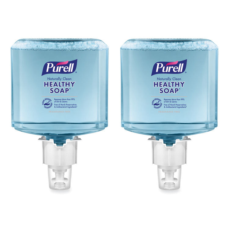 CLEAN RELEASE Technology HEALTHY SOAP Naturally Clean Foam Refill, For ES6 Dispensers, Fragrance-Free, 1,200 mL, 2/Carton