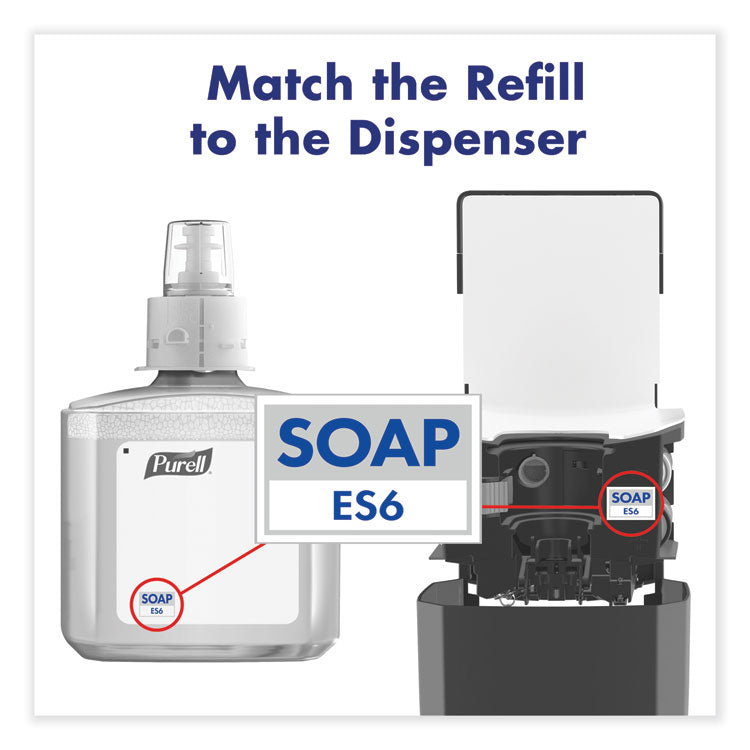 CLEAN RELEASE Technology HEALTHY SOAP Naturally Clean Foam Refill, For ES6 Dispensers, Fragrance-Free, 1,200 mL, 2/Carton