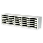 E-Z Sort Steel Mail Sorter Module, 25 Compartments, 57.5 x 13 x 14.25, Light Gray