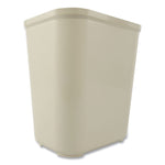 Fiberglass Wastebasket, 7 gal, Fiberglass, Beige