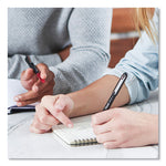 Professional Design Rollerball Pen, Stick, Medium 0.7 mm, Black Ink, Black Barrel, Dozen