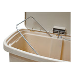 Streamline Resin Step-On Container, Front Step Style, 8 gal, Polyethylene, Beige