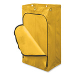 Zippered Vinyl Cleaning Cart Bag for Rubbermaid Commercial 6173-88, 24 gal, 17.25" x 10.5" x 30.5", Yellow