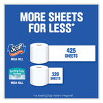 ComfortPlus Toilet Paper, Mega Roll, Septic Safe, 1-Ply, White, 425 Sheets/Roll, 12 Rolls/Pack