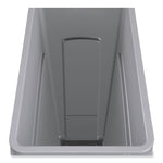 Slim Jim with Venting Channels, 23 gal, Plastic, Gray