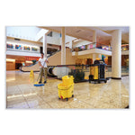 High-Security Healthcare Cleaning Cart, Metal, 4 Shelves, 1 Bin, 22" x 48.25" x 53.5", Black