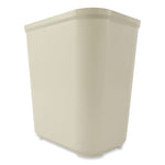 Fiberglass Wastebasket, 7 gal, Fiberglass, Beige