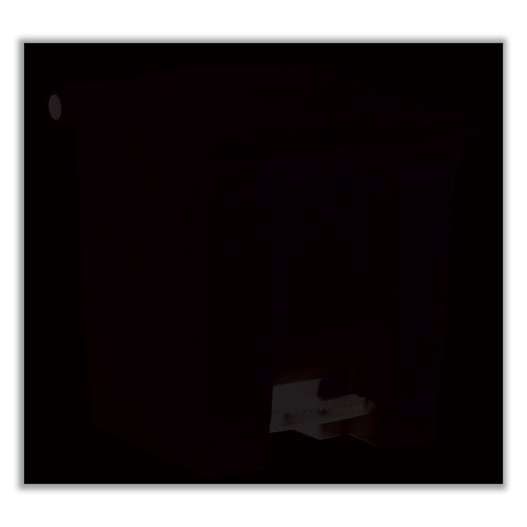 Indoor Utility Step-On Waste Container, 8 gal, Plastic, Beige