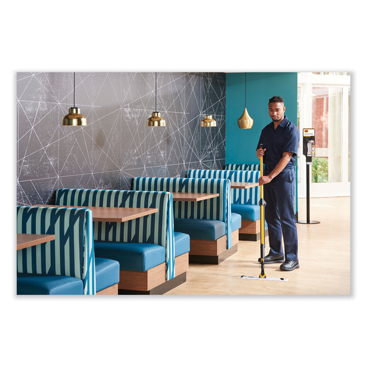 Disposable Microfiber Pad, 4.75 x 19, White/Blue Stripe, 50/Pack, 3 Packs/Carton