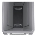 Slim Jim with Venting Channels, 23 gal, Plastic, Gray