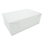Two-Piece Sausage and Meat Patty Boxes, 12 x 7.75 x 4.06, White, Paper, 100/Carton