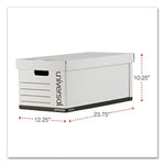 Medium-Duty Easy Assembly Storage Box, Letter Files, White, 12/carton