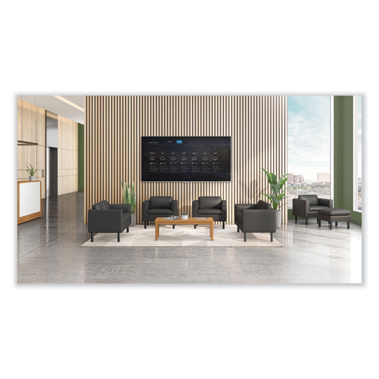 Parkwyn Series Club Chair, 33" x 26.75" x 29", Black Seat, Black Back, Black Base