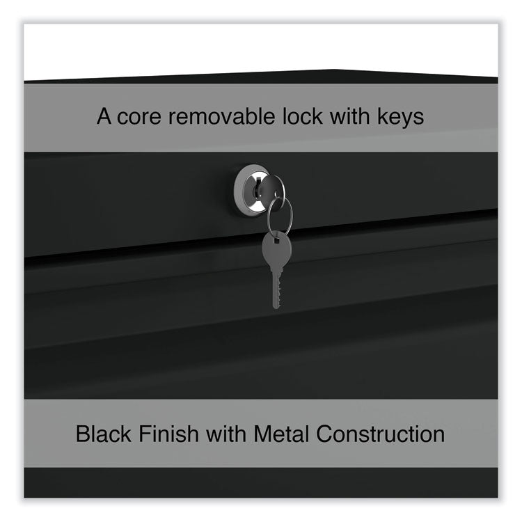 Lateral File, 2 Legal/Letter-Size File Drawers, Black, 36" x 18.63" x 28"