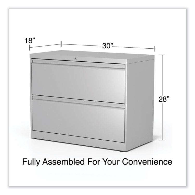 Lateral File, 2 Legal/Letter-Size File Drawers, Light Gray, 36" x 18.63" x 28"