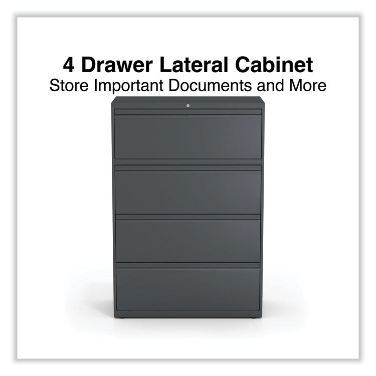 Lateral File, 4 Legal/Letter/A4/A5-Size File Drawers, Charcoal, 36" x 18.63" x 52.5"