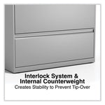 Lateral File, 5 Legal/Letter/A4/A5-Size File Drawers, Light Gray, 36" x 18.63" x 67.63"