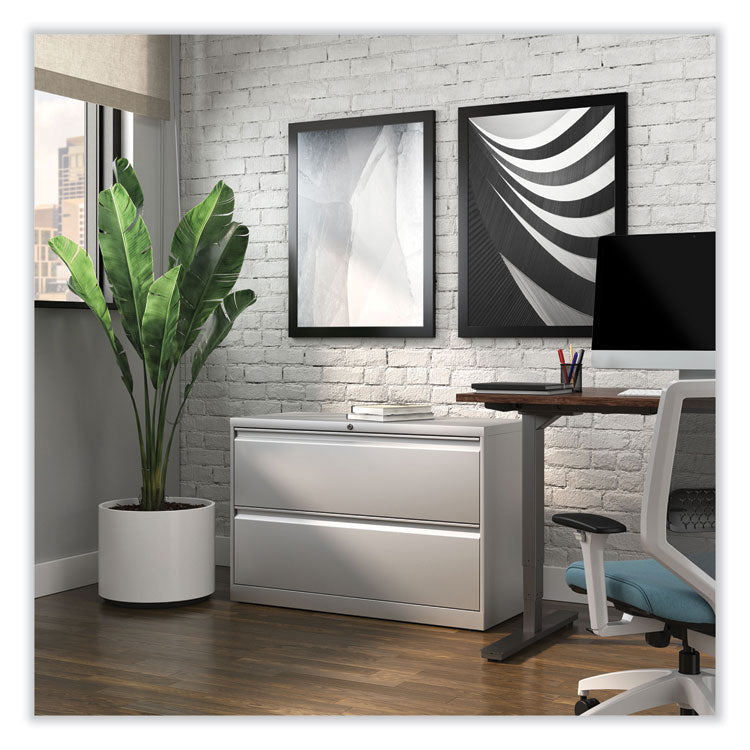 Lateral File, 2 Legal/Letter-Size File Drawers, Light Gray, 42" x 18.63" x 28"