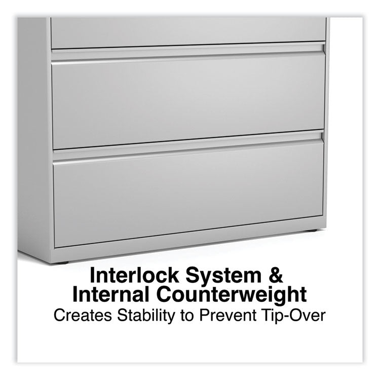 Lateral File, 3 Legal/Letter/A4/A5-Size File Drawers, Light Gray, 42" x 18.63" x 40.25"