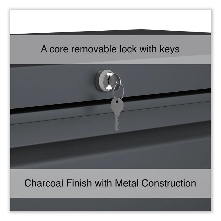 Lateral File, 4 Legal/Letter/A4/A5-Size File Drawers, Charcoal, 42" x 18.63" x 52.5"