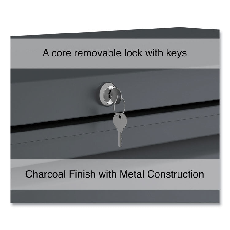 Lateral File, 5 Legal/Letter/A4/A5-Size File Drawers, Charcoal, 42" x 18.63" x 67.63"