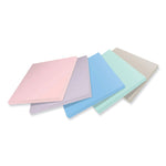 100% Recycled Paper Super Sticky Notes, 3" x 3", Wanderlust Pastels, 70 Sheets/Pad, 5 Pads/Pack