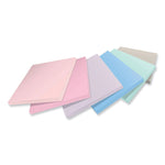 100% Recycled Paper Super Sticky Notes, 3" x 3", Wanderlust Pastels, 70 Sheets/Pad, 12 Pads/Pack