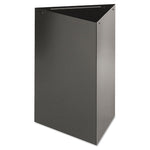 Trifecta Waste Receptacle, 26" High Base, 15 gal, Steel, Black