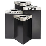 Trifecta Waste Receptacle Lid, Laser Cut "WASTE" Inscription, 20w x 20d x 3h, Stainless Steel