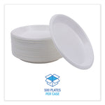 Hi-Impact Plastic Dinnerware, Plate, 10" Dia, White, 500/carton